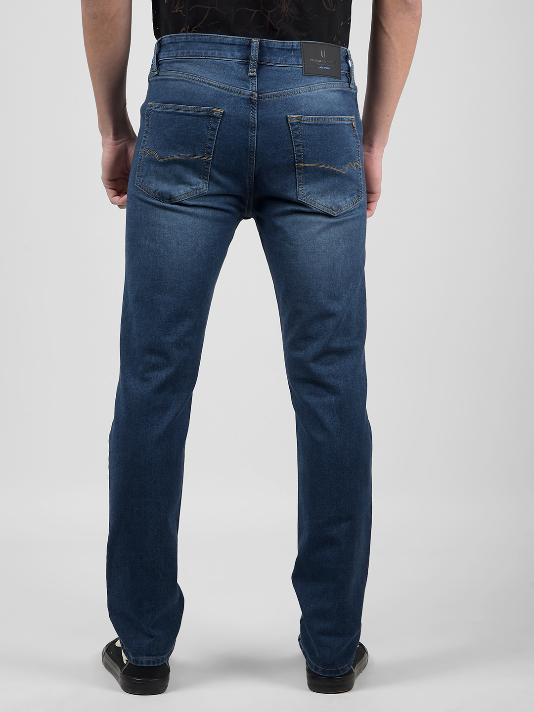 Numero Uno Men Solid Dark Blue Jeans